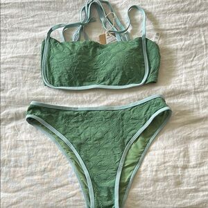 NWT Green & Baby Blue Bikini Set